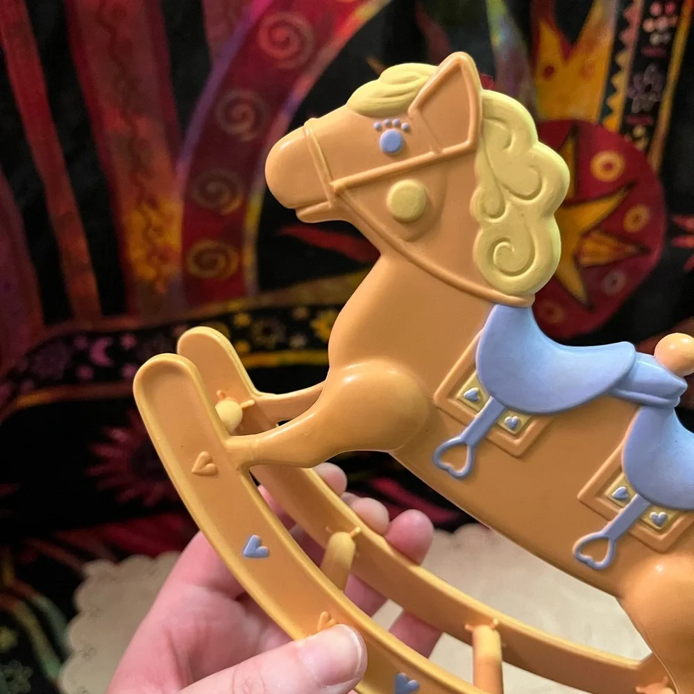 VTG Mattel Barbie Heart Family 80’s Plastic Twins Double Rocking Horse